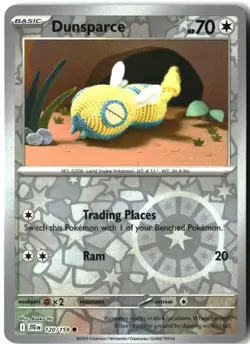 Pokemon Dunsparce REVERSE HOLO Common SV09: Journey Together 120/159 NM - Image 1