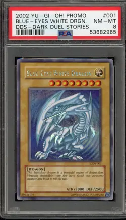 Yu-Gi-Oh! Blue-Eyes White Dragon Dark Duel Stories Promo DDS-001 PSA 8 - Image 1