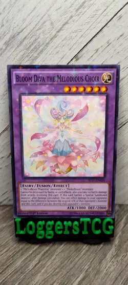 Yu-Gi-Oh! Bloom Diva the Melodious Choir STARFOIL / SP17-EN036 1st Edition LP - Image 1