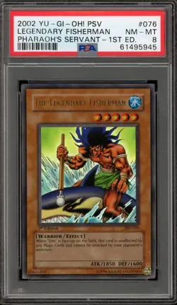 Yu-Gi-Oh! The Legendary Fisherman Pharaoh's Servant 1st Edition PSV-076 PSA 8 - Image 1