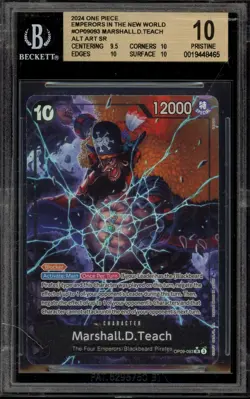 One Piece CCG Marshall.D.Teach Emperors/New World Alt Art OP09-093 BGS 10 - Image 1