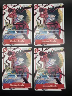 4x Monkey D. Luffy 2025 One Piece 3rd Anniversary Tournament Promo ST01-012 (C) - Image 1