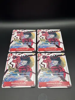 4x Monkey D. Luffy 2025 One Piece 3rd Anniversary Tournament Promo ST01-012 (C) - Image 2