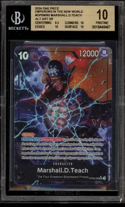 One Piece CCG Marshall.D.Teach Emperors/New World Alt Art OP09-093 BGS 10 - Image 1