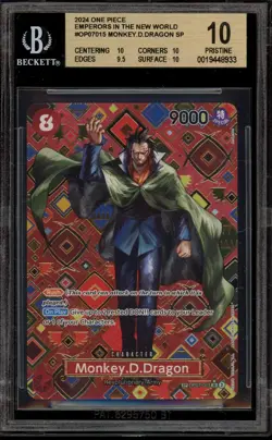 One Piece CCG Monkey.D.Dragon Emperors In the New World SP OP07-015 BGS 10 - Image 1