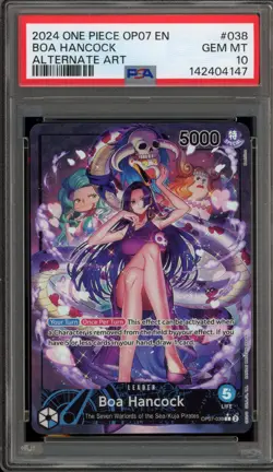 One Piece CCG Boa Hancock Alternate Art OP07-038 PSA 10 Gem Mint - Image 1