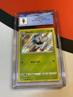 Pokemon card Dartrix SV002/SV122 Shining Fates Shiny Holo CGC GRADED 9 Mint - Image 1