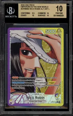 One Piece CCG Nico Robin Emperors In the New World Alt Art OP09-062 BGS 10 - Image 1