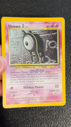 Unown A - 14/75 - Pokemon Neo Discovery Unlimited Holo Rare Card WOTC LP - Image 2