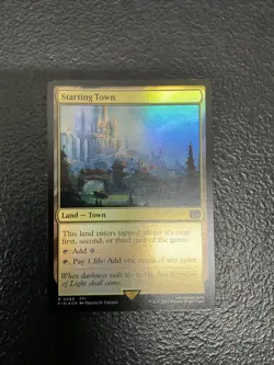MTG Starting Town Land Magic the Gathering Card Final Fantasy Foil 0289 - Image 1