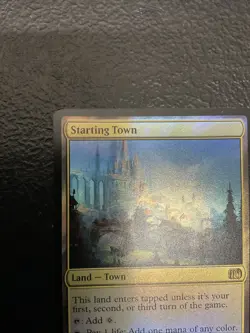 MTG Starting Town Land Magic the Gathering Card Final Fantasy Foil 0289 - Image 2