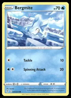 2021 Evolving Skies Set Pokemon Card 044 Bergmite NM - Image 1