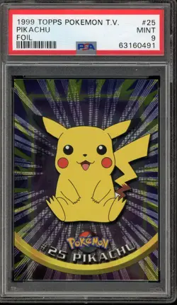 Pokemon Topps Pikachu Foil #25 PSA 9 Mint - Image 1