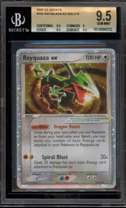 Pokemon Rayquaza ex EX Deoxys Holo Ultra Rare #102 BGS 9.5 - Image 1