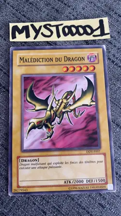 Carte Yu-gi-oh! Malediction Du Dragon DDY-F007 Francais OCCASION - Image 1