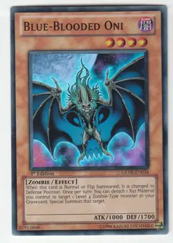 Yu-GI-OH Blue Blooded Oni Super Rare englisch GENF-EN034 Blaublutiger Oni - Image 1