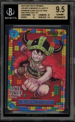 One Piece CCG Monkey.D.Luffy '25 OP Day Premium Card Coll. Promo P-110 BGS 9.5 - Image 1