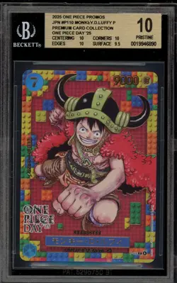 One Piece CCG Monkey.D.Luffy '25 OP Day Premium Card Coll. Promo P-110 BGS 10 - Image 1