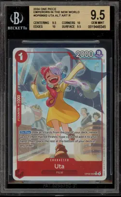 One Piece CCG Uta Emperors In the New World Alt Art OP09-002 BGS 9.5 - Image 1
