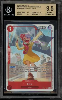 One Piece CCG Uta Emperors In the New World Alt Art OP09-002 BGS 9.5 - Image 1