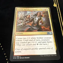 Magic the Gathering MTG Heroic Reinforcements (217) Core Set 2019 LP - Image 1