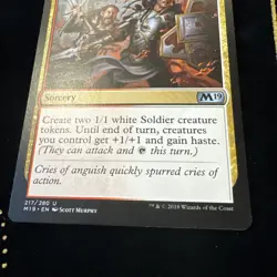 Magic the Gathering MTG Heroic Reinforcements (217) Core Set 2019 LP - Image 3