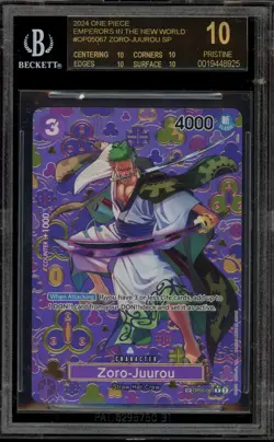 One Piece CCG Zoro-Juurou Emperors/New World SP OP05-067 BGS 10 BLACK LABEL - Image 1