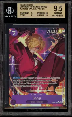 One Piece CCG Sanji Emperors In the New World Alt Art OP09-065 BGS 9.5 - Image 1