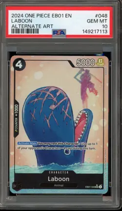 One Piece CCG Laboon Alternate Art EB01-048 PSA 10 Gem Mint - Image 1