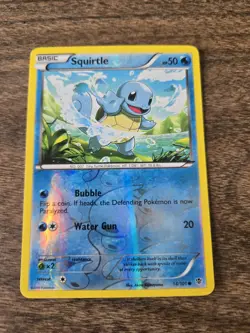 Pokemon Squirtle Reverse Holo Plasma Blast 14/101 Basic 50 HP 20 Attack Card - Image 1
