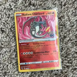 Radiant Charizard (Pokemon GO Holo Radiant Rare Pokemon Card 160 HP 011/078) - Image 1