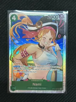One Piece Card Game OP14-031 The Azure’s Sea NAMI SR FOIL NM ENGLISH - Image 1
