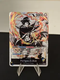 One Piece Card Game Portgas D Ace ST13-002 Alt Art Leader The Three Brothers NM - Image 1