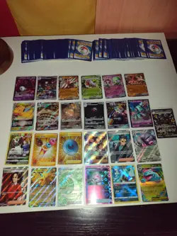 Pokemon Card Lot Of 25! Rare, EX, IR, Full Art! + 200 Bulk Cards & 25 Top Loader - Image 1