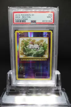 Mew #53 Reverse Holo Mint PSA 9 XY Evolutions Lily Pad Pokemon Card 53/108 - Image 1