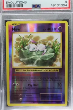 Mew #53 Reverse Holo Mint PSA 9 XY Evolutions Lily Pad Pokemon Card 53/108 - Image 2