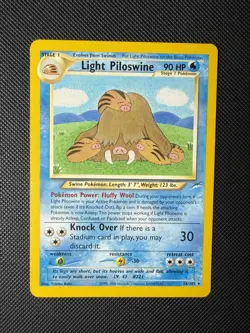 EX/LP Light Piloswine 26/105 Neo Destiny Non Holo Rare Pokemon Card - Image 2