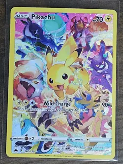 Pokemon Pikachu 160/159 Crown Zenith Secret Rare Full Art Holo Card - Image 1