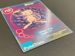 Mew #151 Pokemon TCG Burger King Promo PokeTrivia Trading Card Vintage - Image 4