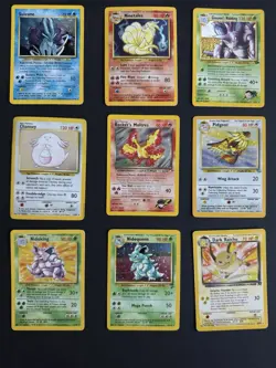 [MP] Collection Lot of 9 Pokemon Cards Vintage 1999 WOTC Neo Base Gym Binder - Image 1