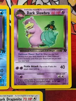 Pokemon TCG (3) Card Lot - Wotc Team Rocket Dark Dragonite / Gyarados / Slowbro - Image 3