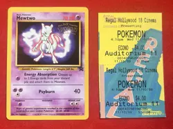 Pokemon Cards - Mewtwo Black Star Movie 3 - WOTC Promo - M/NM - Image 1