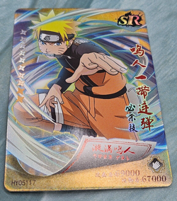 Naruto Doujin CCG Naruto Uzumaki HY05117 SR Textured Foil Chinese Card - NM - Image 3