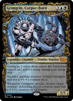NM Showcase Grimgrin, Corpse-Born, MTG, Multiverse Legends, Magic, 41 - Image 1