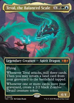 Teval, the Balanced Scale - Foil - Borderless - Commander: Tarkir: Dragonstorm - - Image 1