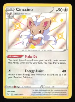 Cinccino SV094/SV122 Shining Fates: Shiny Vault Holo Pokemon NM - Image 1