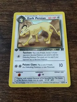 Dark Persian 42/82 1st Edition Team Rocket Non Holo Pokemon Card - Image 1