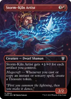 Storm-Kiln Artist (Borderless) Commander Masters Non-Foil Magic MTG - Image 1