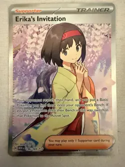Pokemon Erika's Invitation 196/165 Scarlet & Violet 151 Ultra Rare Holo English - Image 1