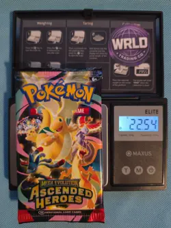 HEAVY!! 22.54g Pokemon TCG Ascended Heroes Booster Pack Factory Sealed - Image 1